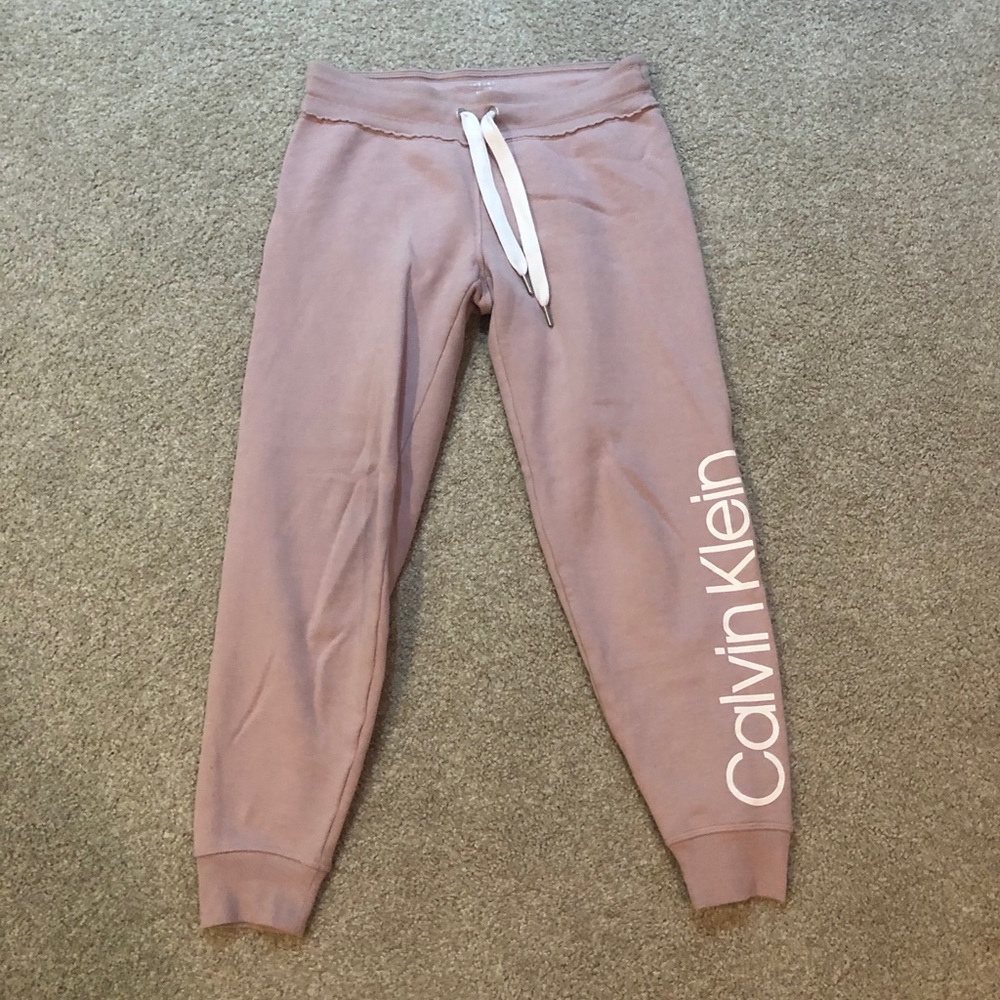 mauve calvin klein sweatpants size small